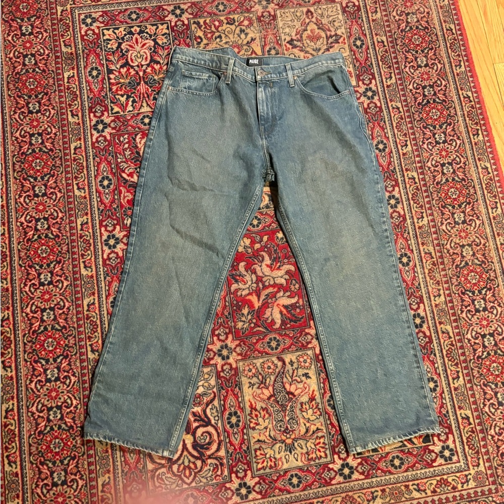 PAIGE Men's Classic Denim Straight Jeans